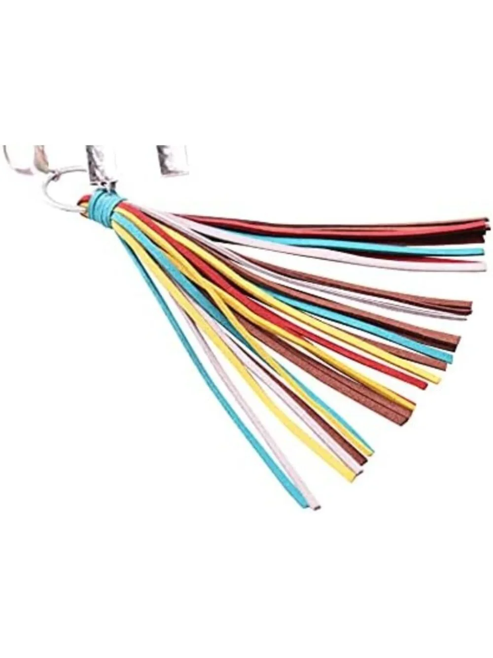 Personalized Initial Key Chain A-Z | Leather Tassel Handbag Charm & Snap Hook